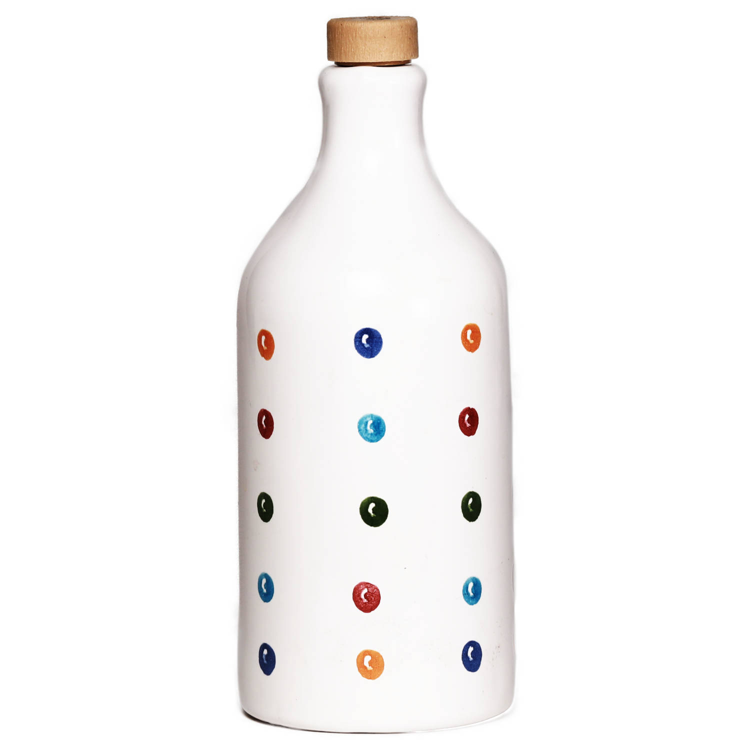 Extra Natives Olivenöl Keramikflasche POP ART "Punkte"
